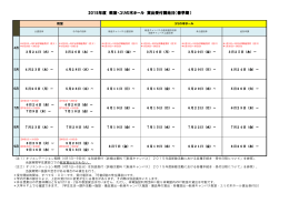 2015年度 教室・ユリの木ホール 貸出受付開始日（春学期）