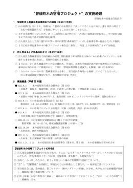&ldquo;智頭町木の宿場 プロジェクト&rdquo;の実施経過