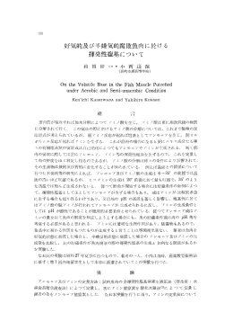 女子気的及び半嫌気的腐敗魚肉に於ける 主軍発性盟基について