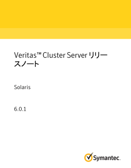 Veritas&trade; Cluster Server リリースノート: Solaris - SORT