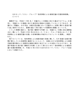 G8ローマ／リヨン・グループ「性的搾取による被害児童の支援好