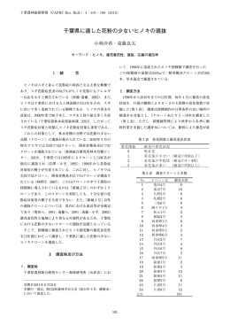 千葉県に適した花粉の少ないヒノキの選抜