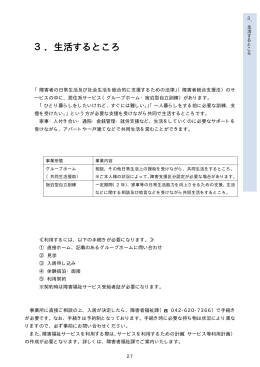 3．生活するところ