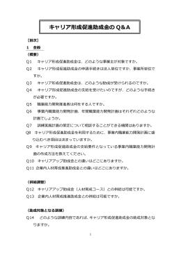 270730 キャリア形成促進助成金Q＆A