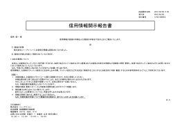 信用情報開示報告書（サンプル）