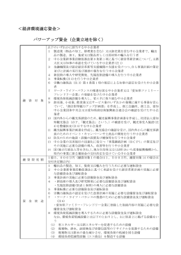 ＜経済環境適応資金＞ パワーアップ資金（企業立地を除く）