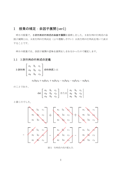 1 授業の補足：余因子展開 (ver1)