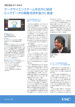 データサイエンスチームを社内に結成 ビッグデータの戦略