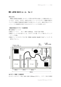 WRO JAPAN BASIC ルール Ver.2