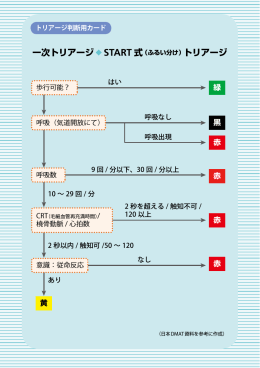 一次トリアージ START 式（ふるい分け）トリアージ