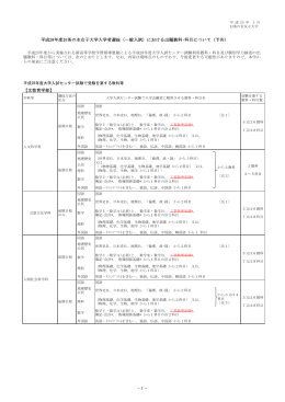【文教育学部】 平成28年度お茶の水女子大学入学者選抜（一般入試