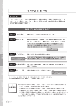 AO入試による合格までの流れ