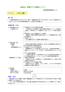 地域ねこ活動モデル事業について