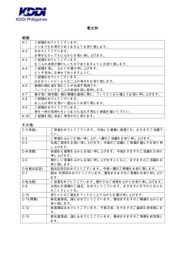 電文例 結婚 その他