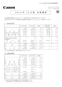 2013年 12月期決算短信