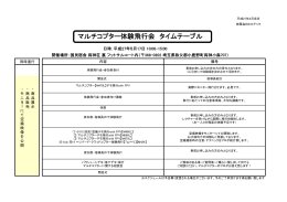 マルチコプター体験飛行会 タイムテーブル - T