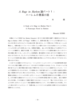 論パート1： ハーレムの悪漢小説