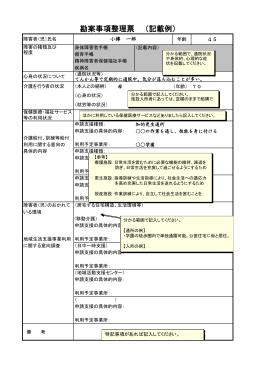 勘案事項整理票 （記載例）