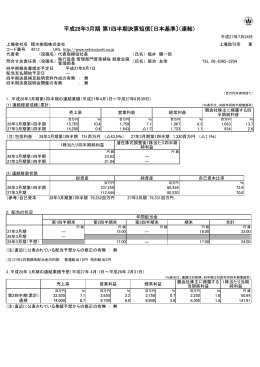 平成28年3月期 第1四半期決算短信〔日本基準