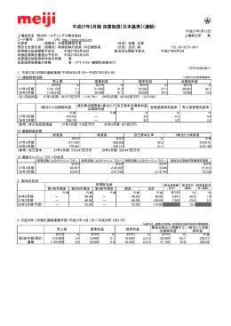 平成27年3月期 決算短信〔日本基準〕（連結）