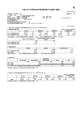 平成27年12月期 第2四半期決算短信〔日本基準〕（連結）