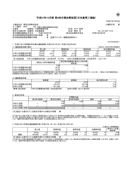 平成27年12月期 第2四半期決算短信〔日本基準〕（連結）