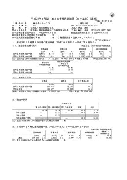 平成28年2月期 第2四半期決算短信〔日本基準〕(連結)