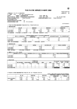 平成27年3月期 決算短信〔日本基準〕（連結）