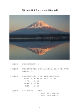平成24年度 アンケート結果