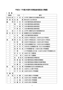 平成27年度大垣市文教協会役員及び職員
