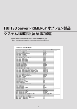 PRIMERGY システム構成図 (2015年4月版) 留意事項編