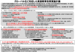 グローバル化に対応した英語教育改革実施計画 （PDF:884KB）