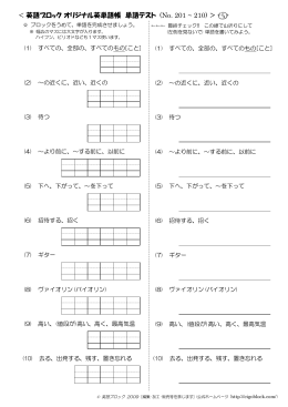 No.201～300の英単語テスト