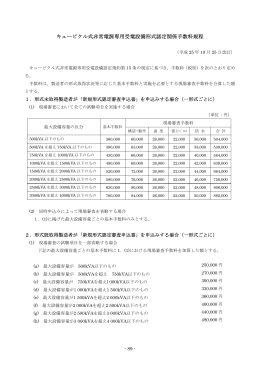 キュービクル式非常電源専用受電設備形式認定関係