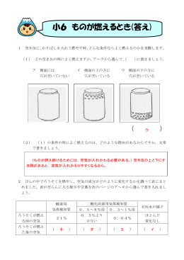 小6 ものが燃えるとき(答え)