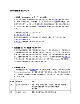 子供の健康管理について