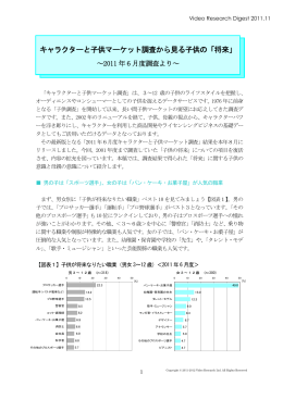 キャラクターと子供マーケット調査から見る子供の「将来」