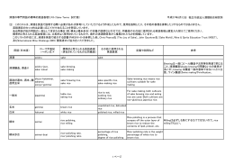 清酒の専門用語の標準的英語表現リスト（Sake