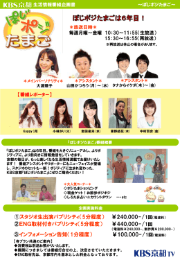 KBS京都 ポジぽじたまご番組企画書