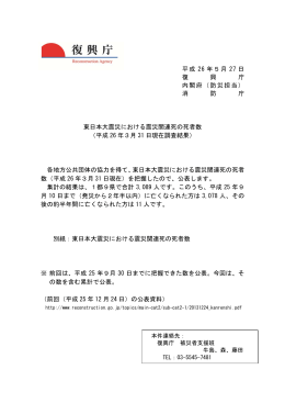 東日本大震災における震災関連死の死者数