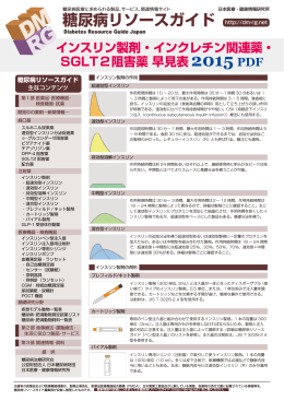 インスリン製剤早見表（PDF