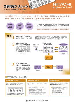 文字同定ソリューション カタログ