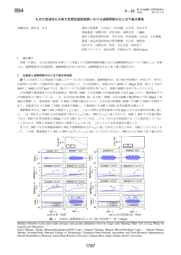 丸太打設液状化対策大型模型振動実験における過剰