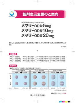錠剤表示変更のご案内
