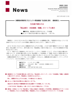 生活者に聞く価格表示
