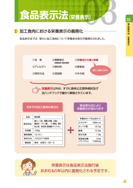 3 食品表示法（栄養表示）