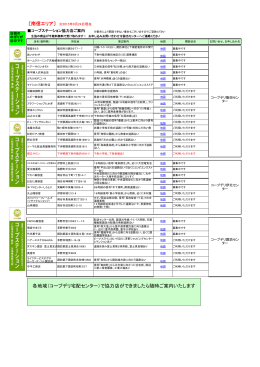 （コープデリ宅配センター）で協力店ができましたら随時ご案内いたします