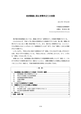 政府調達に係る苦情申立ての実務