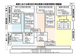 政府における東日本大震災関係の対策本部等の概略図
