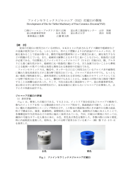 ファインセラミックスジルコニア（YSZ）打錠臼の開発